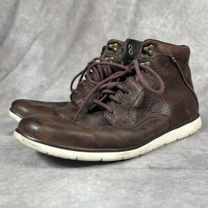 UGG Harvin Mens Boots  Leather Lace-Up Casual Ankle Boot 1008016 Size 11.5 Brown